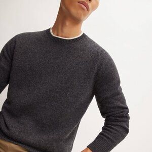 NEW Everlane Premium Wool Crew Neck Sweater Mens M Charcoal